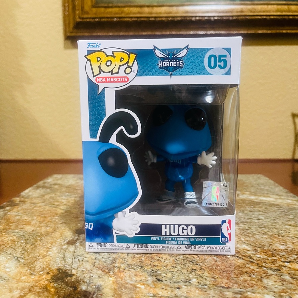 Funko Pop Charlotte Hornets Hugo Figure in Blue